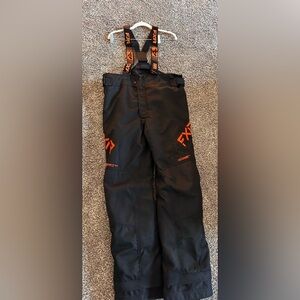 FXR Kids Black and Orange Overalls